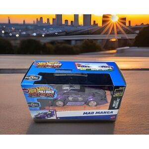 2024 Hot Wheels Pull Back Speeders Mad Manga Purple Night Burnerz New In Box